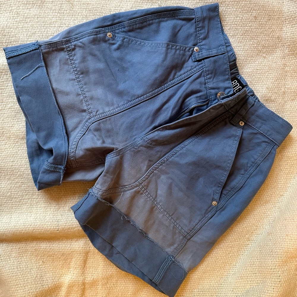bdg uo urbane outfitters gradient dark to light blue shorts